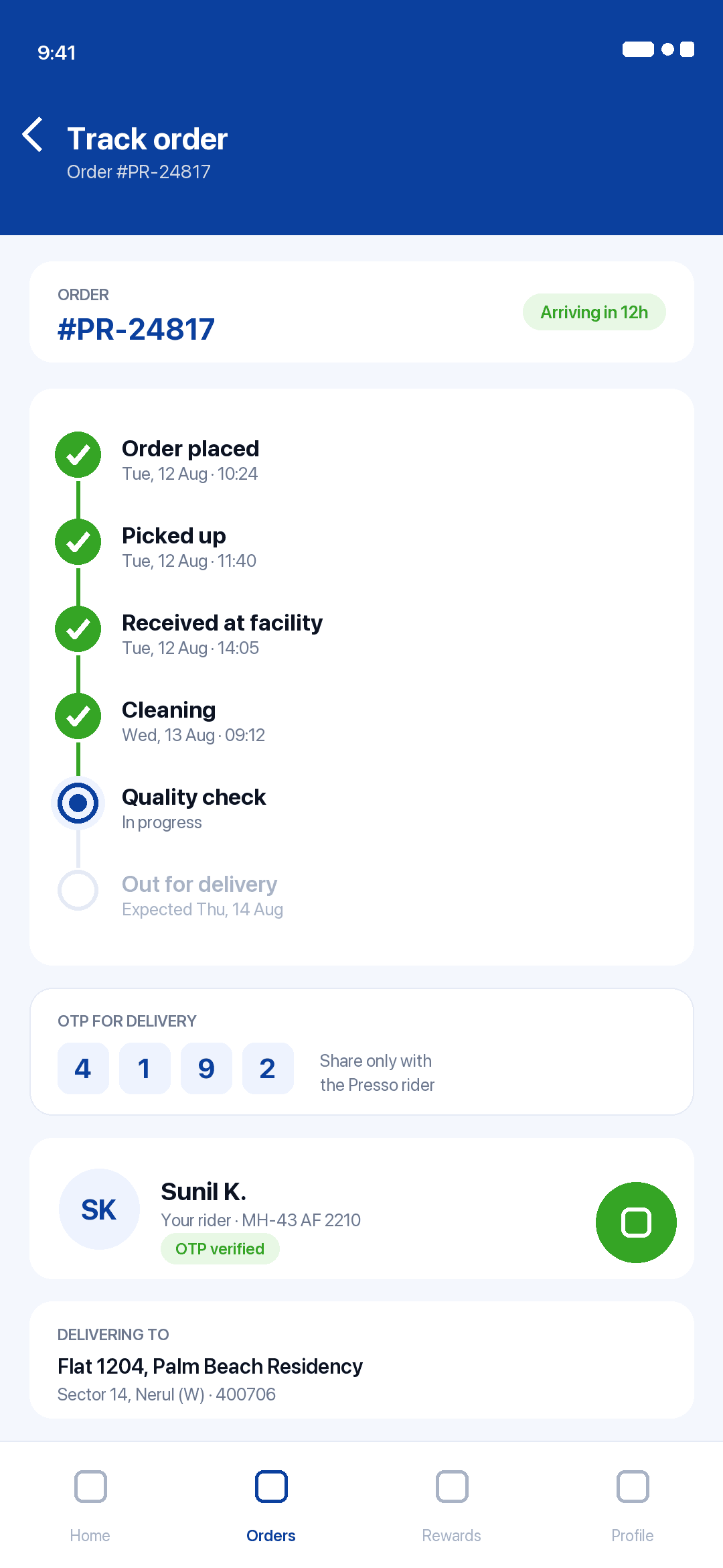 Live 6-stage tracking